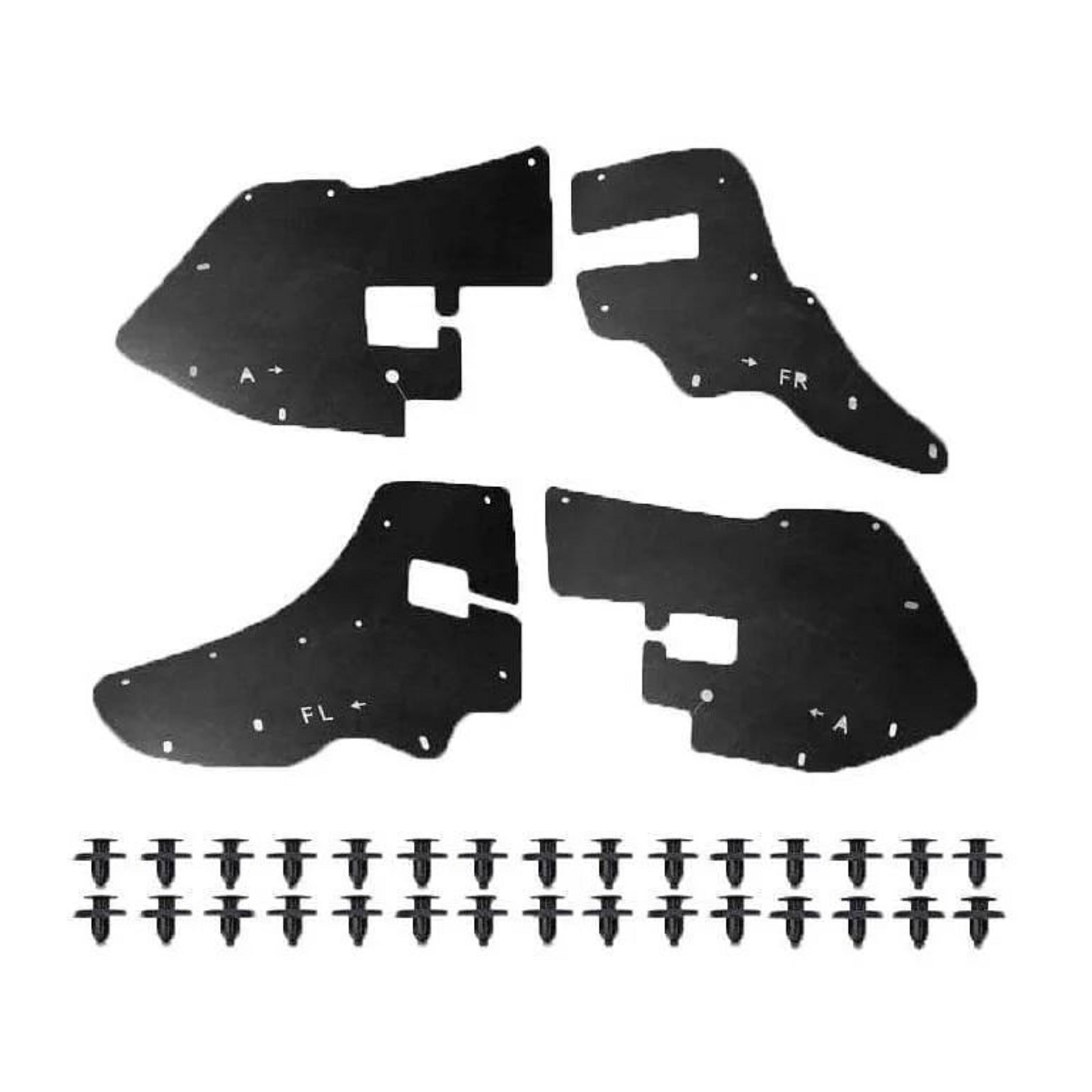 5ba3c321-db1a-465b-a24e-1a3c563dd64a Комплект посиленого брудозахисту моторного відсіку з набором кліпс для Toyota 4Runner G3 180 (1996-2002) - Зображення 1