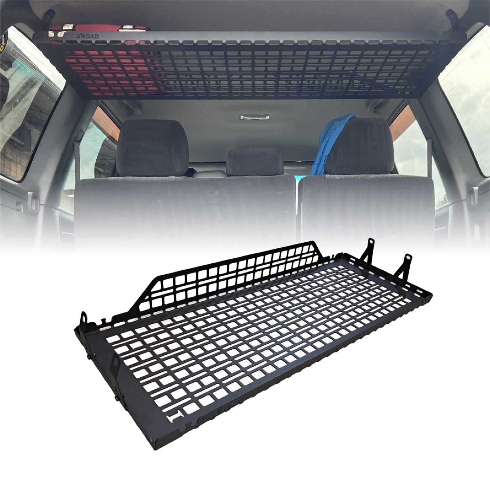 gx470-rozetka_polka-1 Полиця під стелю в багажник Lexus GX 470 - Зображення 1