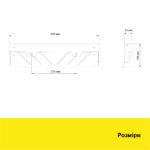 Відкидна рамка номерного знака для встановлення на клюз лебідки - Зображення 2