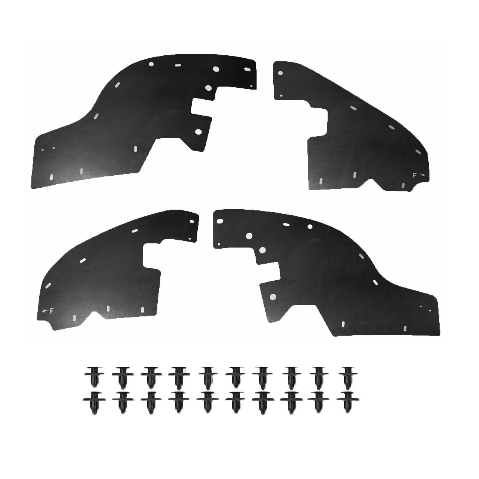 a8fdc995-4e59-4724-97db-82a074352147 Комплект посиленого брудозахисту моторного відсіку з набором кліпс для Toyota Land Cruiser Prado 250 / Lexus GX550 - Зображення 1